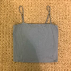 H&M divided spaghetti strap cropped tank